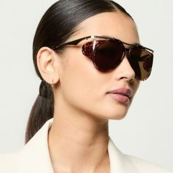 NWT SAINT LAURENT GOLD WOMEN SUNGLASSES - Picture 3 of 5